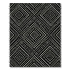 Black And Gray Geometric Diamond Rug