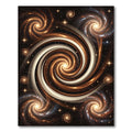 Golden Celestial Spiral Galactic Vortex Rug