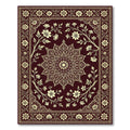 Ornate Golden Floral Vine Arrangement Rug