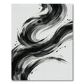 Monochromatic Ink Swirl Abstract Rug