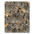 Modern Golden Zebra Abstraction Rug