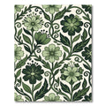 Earthy Sage Floral Botanical Scroll Rug