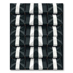 Monochromatic Geometric Stripe Array Rug