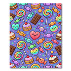 Whimsical Colorful Candy Sweet Treats Art Rug