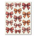 Sweet Romantic Pink Bow Ribbon Grid Rug