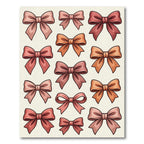 Sweet Romantic Pink Bow Ribbon Grid Rug