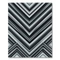 Monochrome Chevron Shadow Stripe Rug