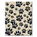 Wild Animal Paw Print Neutral Rug