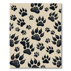 Wild Animal Paw Print Neutral Rug