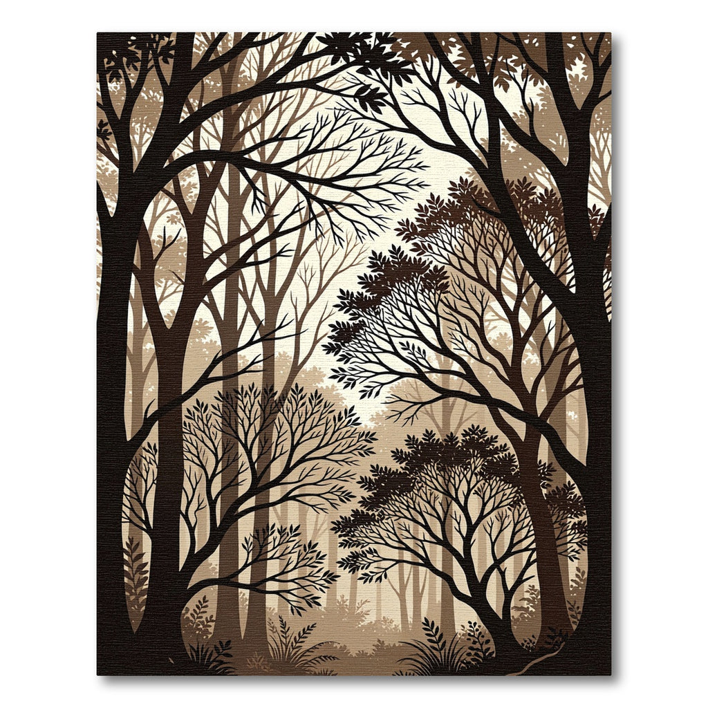 Forest Canopy Silhouette Trees Rug
