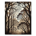 Forest Canopy Silhouette Trees Rug