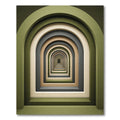 Olive Earth Tone Infinite Archway Corridor Rug