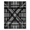 Monochromatic Abstract Plaid Overlay Rug