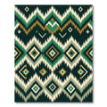 Emerald Green Tribal Diamond Zigzag Rug