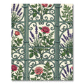 Green Iron Lattice Rose Lavender Trellis Rug