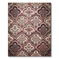 Rose Gold Quatrefoil Floral Composition Rug