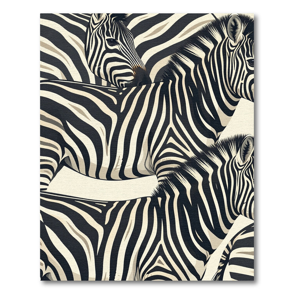 Bold Monochrome Zebra Stripe Art Rug