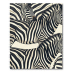 Bold Monochrome Zebra Stripe Art Rug