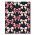 Elegant Pink and Cream Ribbon Bows Rug