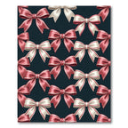 Elegant Pink and Cream Ribbon Bows Rug
