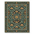 Golden Lotus Lattice Ornament Rug