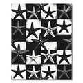 Monochrome Starfish Checkerboard Statement Rug