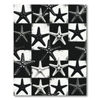 Monochrome Starfish Checkerboard Statement Rug