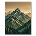 Majestic Alpine Peak Mountain Scenery Rug