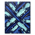 Abstract Cobalt Aqua Brush Stroke Rug