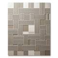 Modern Neutral Linear Geometric Textured Rug