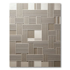 Modern Neutral Linear Geometric Textured Rug