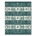 Elegant Teal Ballerina Damask Scroll Rug