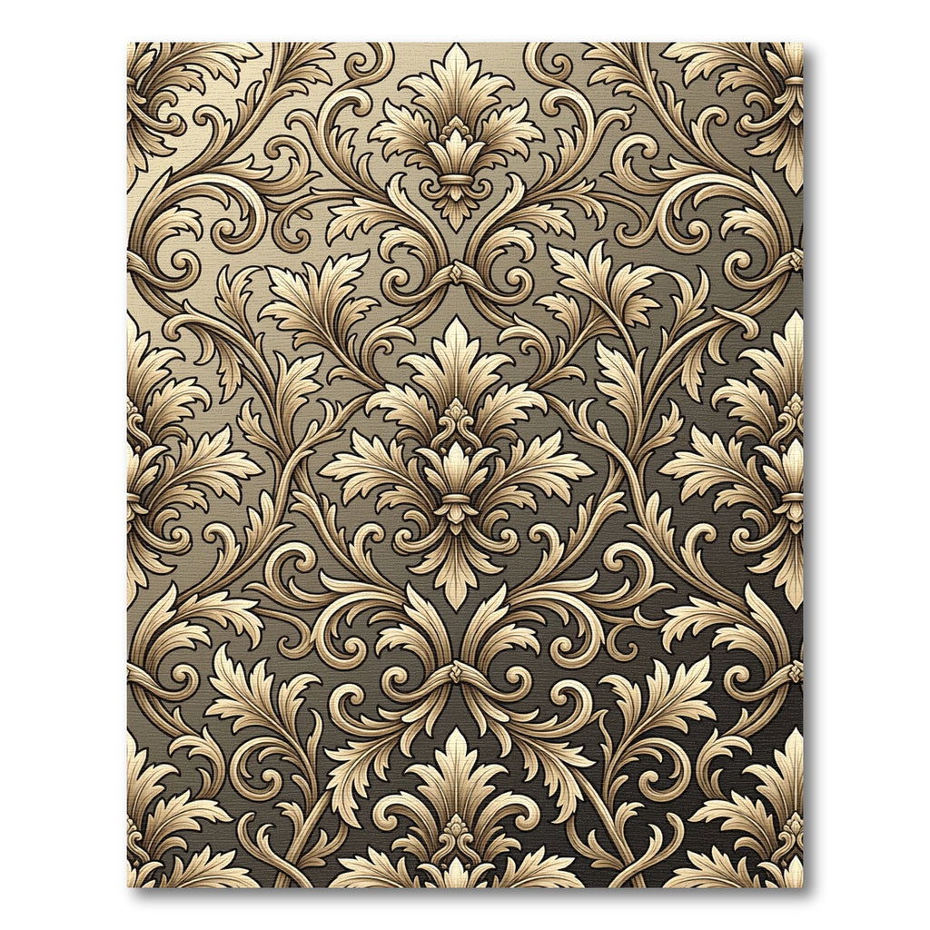 Elaborate Acanthus Leaf Scrollwork Rug