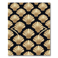 Art Deco Gold Scalloped Shell Rug