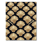 Art Deco Gold Scalloped Shell Rug