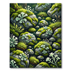 Lush Forest Moss and Lichen Rug