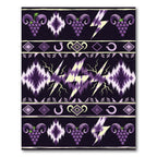 Purple Ram Grapes Lightning Bolt Rug