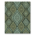 Sage and Olive Ornate Diamond Scroll Rug