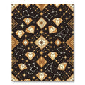 Celestial Golden Diamond Constellation Art Rug