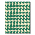 Classic Green Houndstooth Pattern Rug