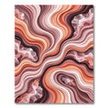 Terracotta And Pink Wavy Flow Rug