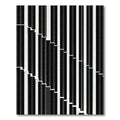 Modern Black White Staircase Stripes Rug