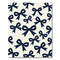Elegant Dark Navy Bow Ribbon Composition Rug