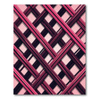 Bold Magenta Intersecting Line Grid Rug