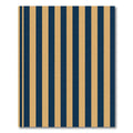 Classic Navy and Gold Vertical Stripe Rug
