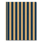 Classic Navy and Gold Vertical Stripe Rug