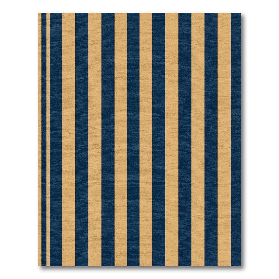 Classic Navy and Gold Vertical Stripe Rug