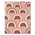 Retro Boho Rainbow Arch Pink Rug