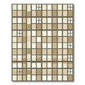 Earthy Geometric Grid with Light Squares Rug