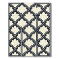 Gothic Arch Scrollwork Gray Rug